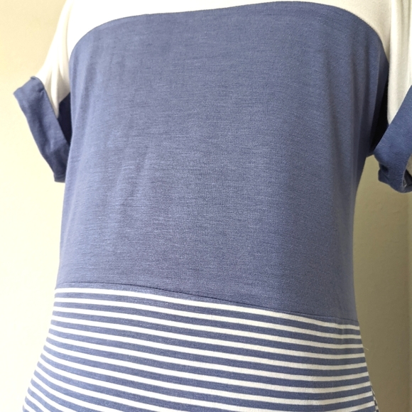 S - Late August - Striped Soft Pocket Tee - Picture 7 of 9
